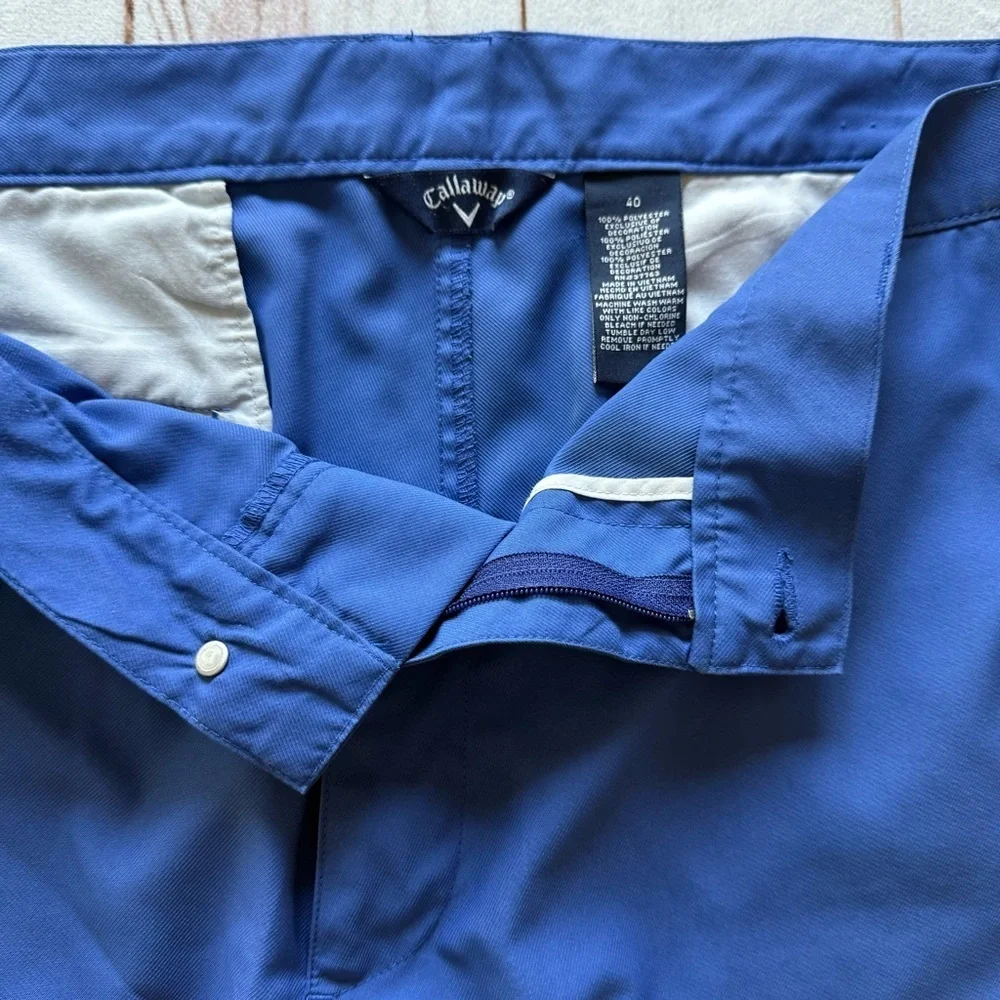 Callaway Men’s Blue Golf Cargo Shorts Size 40 Resortwear Vacation Casual Comfy - Picture 4 of 10